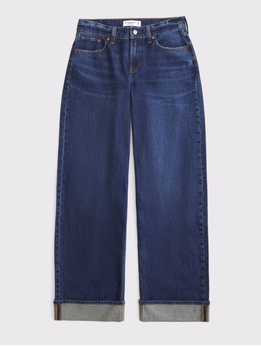 Curve love low rise ultra loose cuffed hem jean